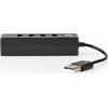 USB Hub 4-Port Nedis USB 2.0 Black